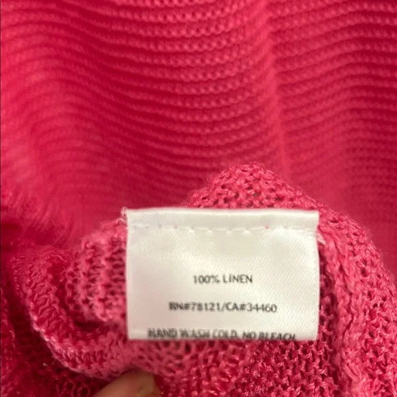 Eileen Fisher Vibrant Pink Scoop Neck Sweater - Picture 4 of 4